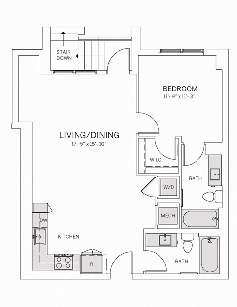 A10C Floorplan at AVE Tampa Riverwalk, Tampa, FL, 33602